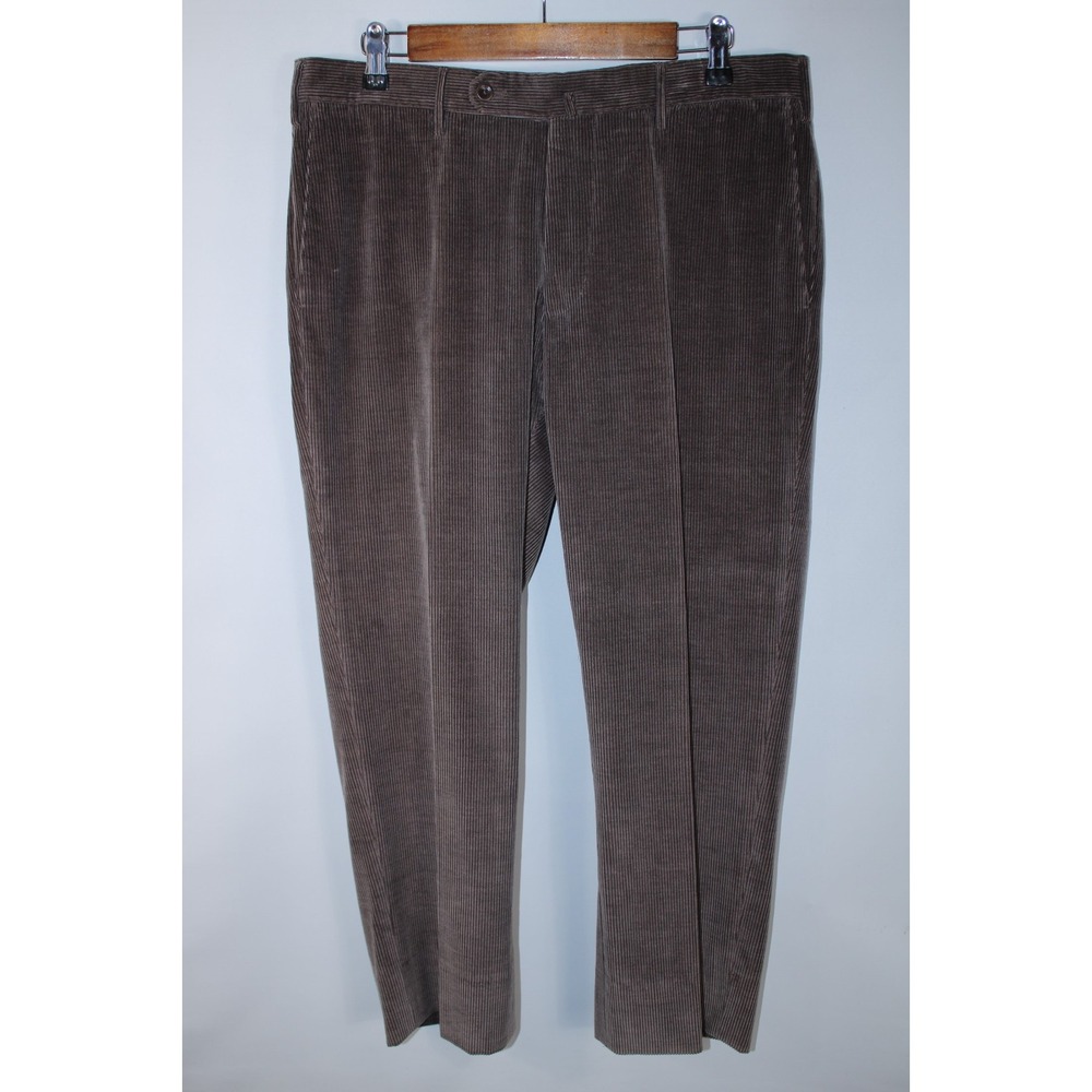 Incotex Men's Size 35 Brown Brando Cotton Cashmere Blend Corduroy Pants